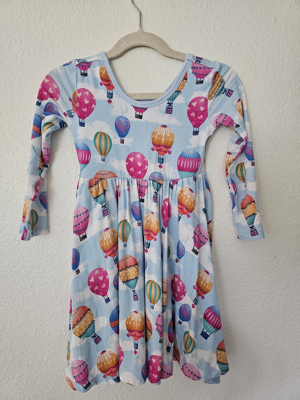 Little Sleepies Balloon Ride 4T Long Sleeve Twirl Dress with Pockets